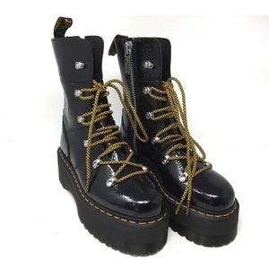Dr. Martens Ghilana Max Platform  Black Patent Leather new